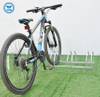 Soporte de exhibición de bicicleta montado en el piso de acero al carbono para exteriores para 3 bicicletas