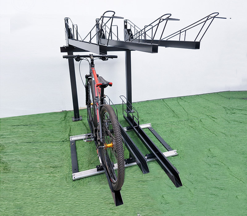 Soporte de montaje de bicicleta de dos pisos al por mayor ligero para 6 bicicletas