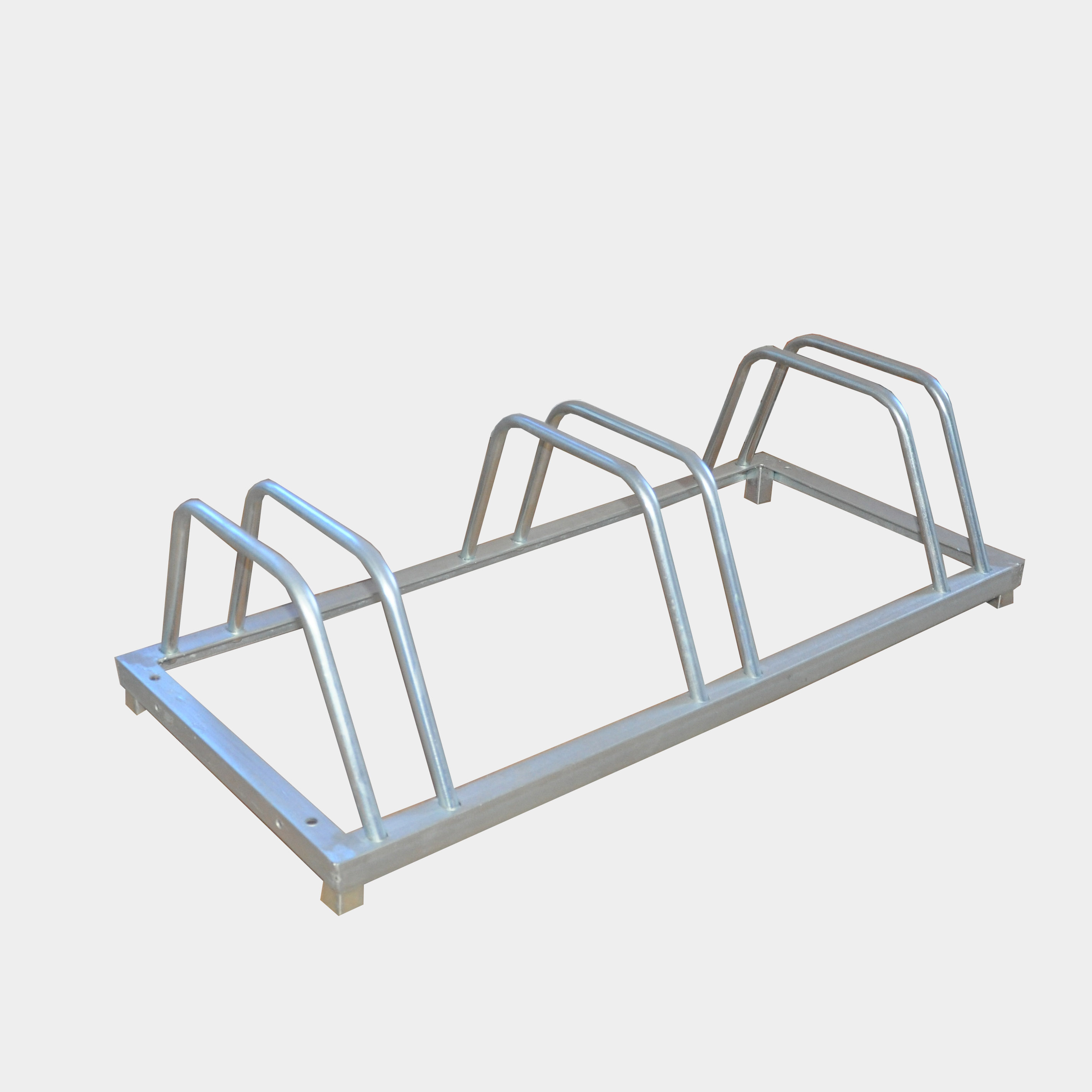 Práctico soporte de metal versátil para bicicletas de pie con 3 soportes