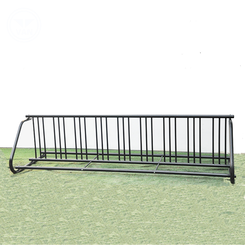 Portabicicletas de rejilla de soporte de piso moderno horizontal para ahorrar espacio