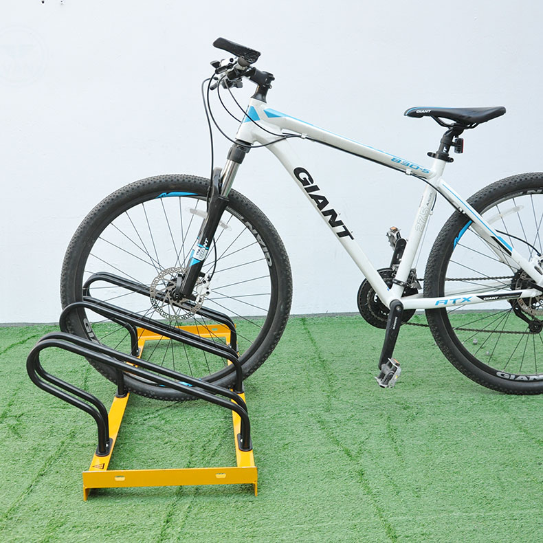 Estacionamiento para bicicletas triple galvanizado al aire libre Soporte para bicicletas de 3 espacios