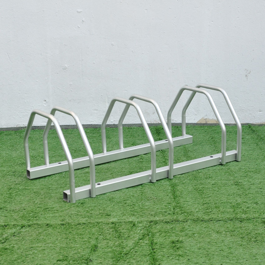 Pantalla de estacionamiento de bicicletas a granel de suelo de doble cara para exteriores