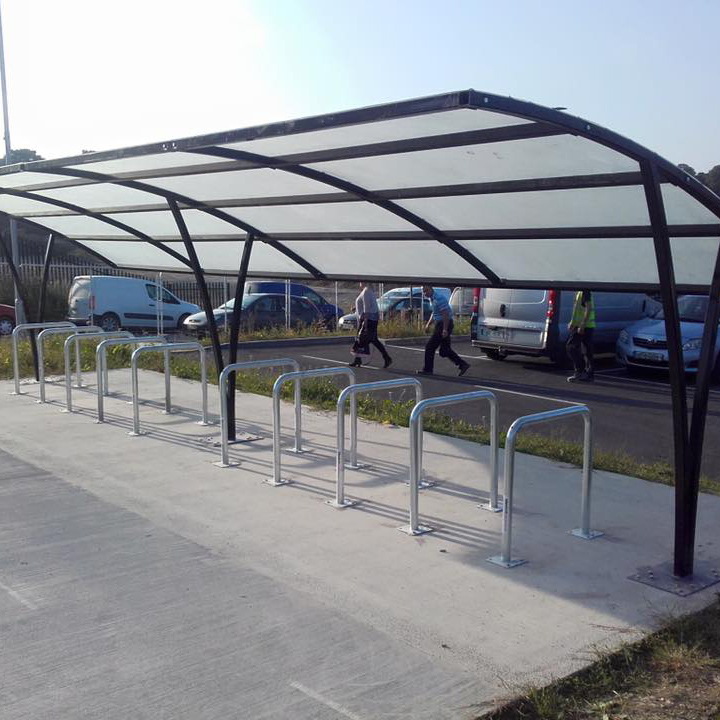 Almacenamiento de refugios de ciclo de cochera galvanizada de metal para cubierta de estacionamiento de bicicletas